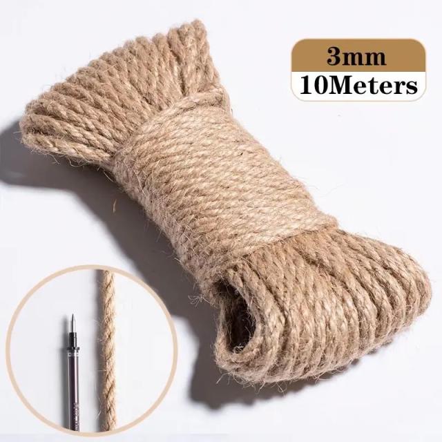 Fio Artesanal para Costura de Juta e Corda - Ideal para Artesanato de Joias e Decoração DIY em Casa e Casamentos
