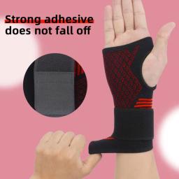 Luvas De Guarda De Mão De Esportes De Nylon De Malha, Pulseira De Suporte De Pulso, Manga Elástica De Palmeira, Fitness, 1Pc - Image 2