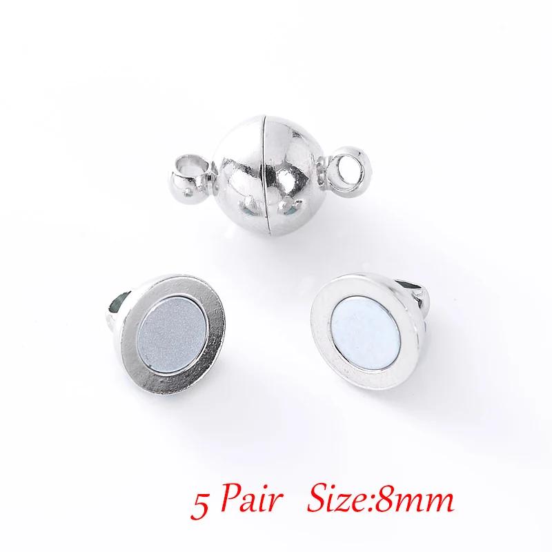 Fechos magnéticos para joias, fecho de lagosta para pulseiras e colares, conectores de duas cabeças, acessório de bricolage, 10x33mm, 4 pares - Image 1