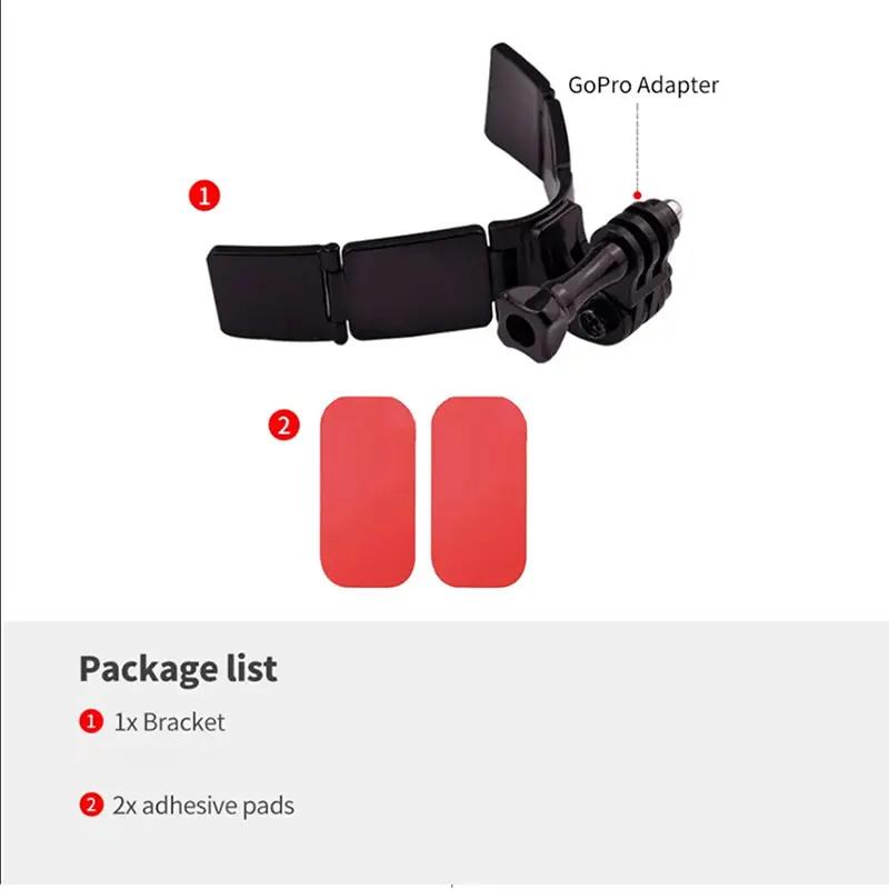 TUYU-Motocicleta Bicicleta Capacete Chin Mount, Câmera Acessórios, GoPro Max Herói, 12, 11, 10, 9, 8, Insta360, X4, X3, Um RS, X2, DJI AKASO - Image 1