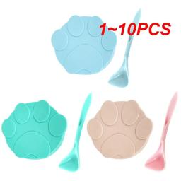 Portátil Silicone Dog Cat Tampa enlatada, 2-em-1Food Sealer Spoon, Pet Food Cover, Armazenamento Fresh-Keeping Lids, Bowl, 1-10Pcs - Image 1
