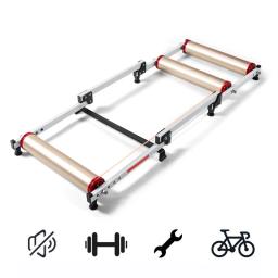 Rolo de bicicleta trainer equitação plataforma liga alumínio mudo exercício interior casa ginásio mtb estrada ciclismo plataforma trainer ajustável - Image 1
