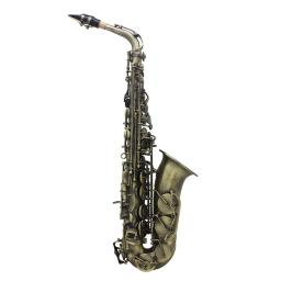 Eb Alto-Saxofone profissional com bocal, Black Nickel Sax, instrumento de sopro, caso Strap, acessórios musicais - Image 6