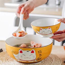 Colher de sopa de cerâmica, 14cm, branca, japonesa, osso de gato, china, utensílios de cozinha, restaurante, louças - Image 3