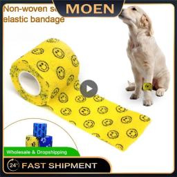 Atadura elástica respirável para animal de estimação, não tecido, ferida auto-adesiva, ao ar livre, retrátil, esportes, cachorro, gato, 1pc - Image 1