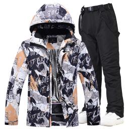 -30, roupa de neve masculina e feminina, roupa de snowboard, jaqueta de marca de esqui, conjuntos de jaqueta e calça de esqui, roupas de snowboard, inverno - Image 6