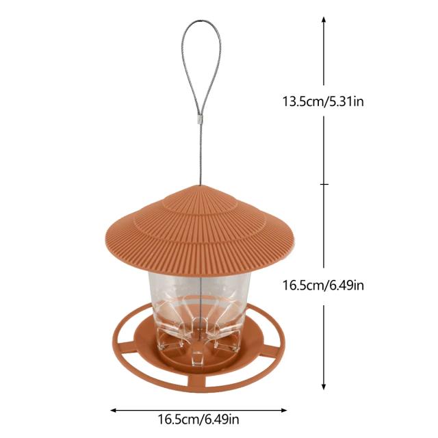 Alimentador de Pássaros Pendurado com Grande Capacidade, Fácil de Limpar e Refil, Protetor contra Esquilos - Ideal para Jardins e Decoração Externa (3, 2 ou 1 Unidade)
