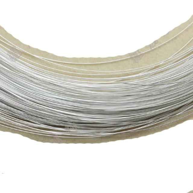 Fio de Prata 925 para Artesanato DIY - Material para Jóias e Acessórios, 0.4mm, 5m por Lote