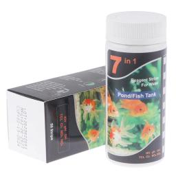 7in 1 aquário teste kit, água doce e água salgada lagoa, tiras de teste para aquário, água salgada fresca, 1pc - Image 1