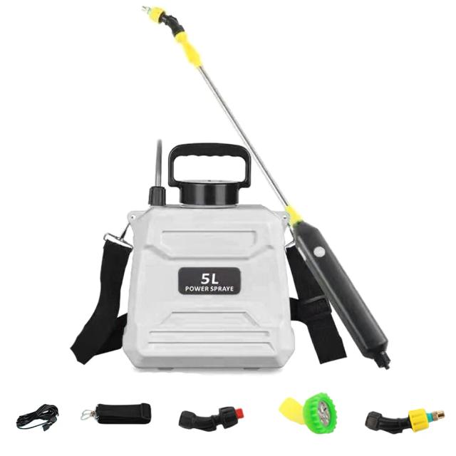 Pulverizador Elétrico de Ombro 5L - Recarregável USB - Jato Ajustável