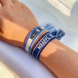 Pulseiras De Futebol Ajustáveis De Tecido, Empilhamento De Jóias, Presentes De Fãs - Image 6