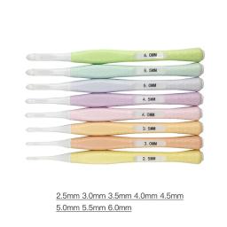 Agulhas de tricô com alça antiderrapante macia, Agulha de crochê, Camisola de tecelagem e costura, Punho plástico, 8Pcs - Image 4