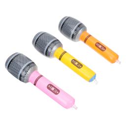 1pc inflável microfone brinquedo inflável crianças festa musical brinquedo adereços instrumento musical inflável cor aleatória - Image 3