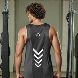 Regata de ginástica sem mangas masculina, Camisa de treinamento de corrida, Musculação Muscular Workout Vest, Man Gym Clothes - Image 4