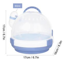 Portador de Hamster Transparente Portátil Gaiola Pequena para Animais de Estimação Ouriço Dobrável Cerca de Quintal Manter Quente Coelho Acessórios de Caixa - Image 6