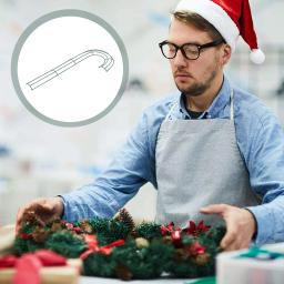 4 pçs guirlanda aro grinalda quadro acessório diy natal casa cana decoração de ferro doces - Image 6