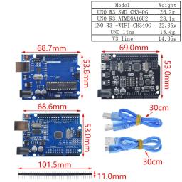 TZT-UNO R3 Conselho de Desenvolvimento, ATMEGA16U2, UNO + WiFi, ATMEGA328P, CH340G, Arduino UNO R3, WeMos ESP8266, oficial - Image 2