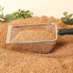Colher De Areia De Aço Inoxidável Réptil Pá De Metal Sifter Fine Mesh Terrarium - Image 4