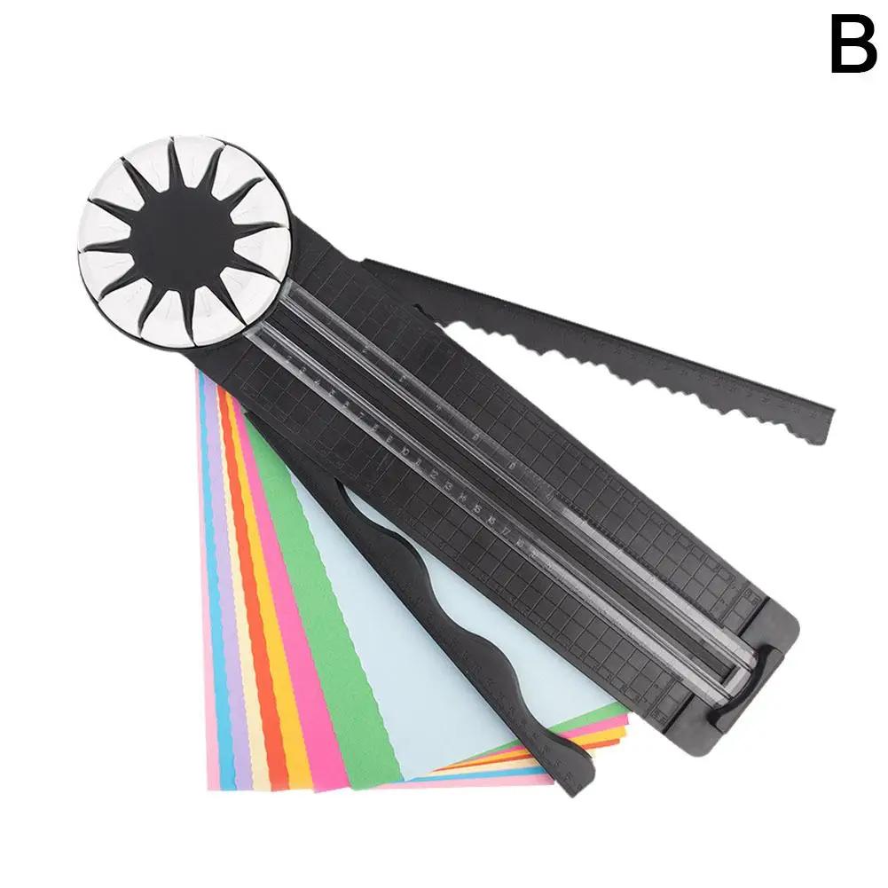 Cortador de Papel Portátil com Cabeça Rotativa 360° - Ferramenta Multifuncional para Scrapbooking, Cartolina e Cupons