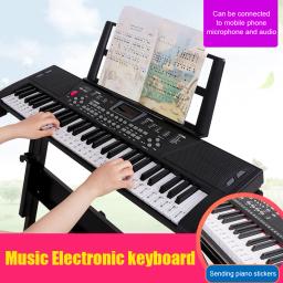Piano digital de 61 teclas, com alto-falantes duplos embutidos, música, teclado eletrônico, Sintetizador, instrumento para crianças - Image 1