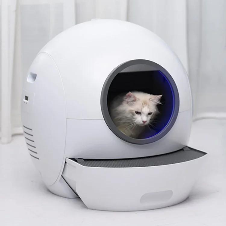 Caixa automática inteligente da bandeja do gato, cerco alto fechado, grande escondido, App elétrico, WC Bin Robot, auto limpeza - Image 1