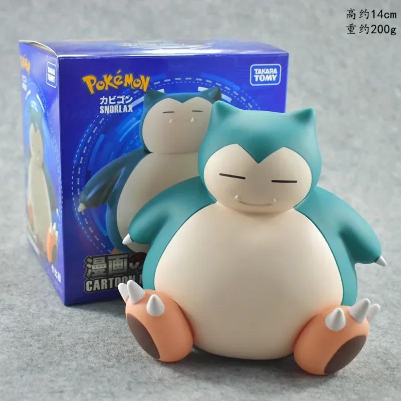 Pokémon Snorlax Money Box para crianças, figura em pé, sentado, brinquedo adorável, colecionáveis, presente de aniversário, 2 pose - Image 1