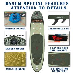 Prancha inflável de dupla camada para homens e mulheres, placa portátil Sap Mountain, Fold Surf, mochila, trela, SUP, deck, surf unisex - Image 3