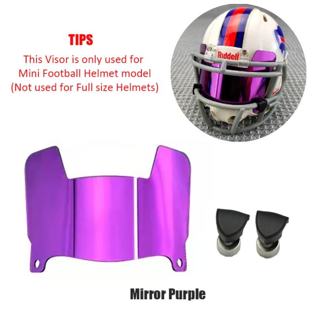 Capacete de Rugby Universal com Viseira Substituível e Clipe - Mini Modelo NFL e Futebol Americano