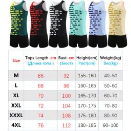 Fato de treino respirável de secagem rápida para homens, colete e shorts, conjuntos de atletismo de maratona, conjuntos de treinamento esportivo regata - Image 2