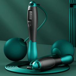 Corda sem fio com bolas pesadas, pular corda para perda de peso, equipamento de ginástica em casa, linha de salto para homens e mulheres - Image 1