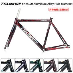 Tsunami snm100 liga de alumínio engrenagem fixa conjuntos quadro bicicleta 700c mtb bicicleta estrada única velocidade pista fixie quadros - Image 1