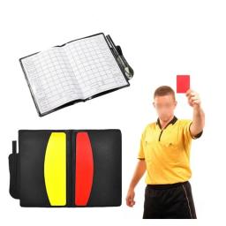 Futebol Árbitro Card Sets, Vermelho e Amarelo Árbitro Cartões, Carteira, Folhas, Notebook, Juiz Acessórios, Venda Quente - Image 1