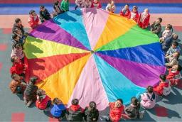 Brinquedo do paraquedas para crianças, esteira do jogo ao ar livre, cor do arco-íris, 2m/3m/4m/5m/6m - Image 2