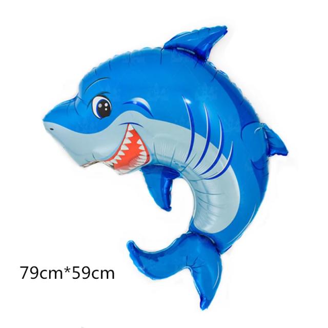 Decoração de Aniversário e Baby Shower com Balões de Animais Marinhos: Cavalo Marinho, Estrela do Mar, Golfinho e Tubarão