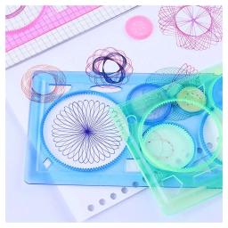 Criativo Geometria Spirograph Desenho Stencils Set, Pintura Modelo, Artesanato, Brinquedo Educativo Infantil, Variedade de Flores Régua - Image 5