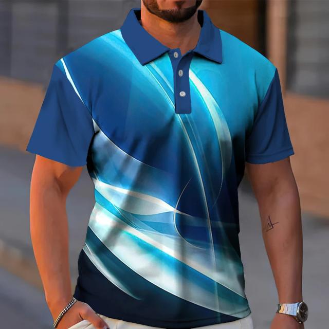 Camisas Polo 3D Masculinas para o Verão 2024: Conforto e Estilo em Grande Dimensão para Golfe e Casual
