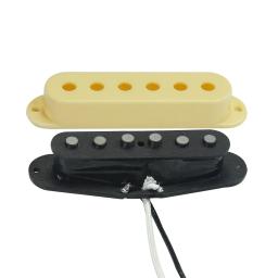 Fleor-captador de guitarra elétrica vintage, captador amarelo com single coil, alnico 5, 52mm - Image 5