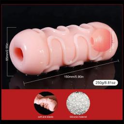 Poderoso vibrador vaginal para homens, sexo oral, suprimentos de masturbação, brinquedos sexuais nus para um casal, copo de carne, bunda grande, vibrador para - Image 6