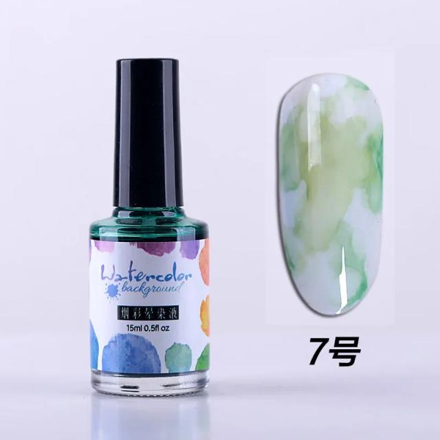 Esmaltes Aquarela para Arte e Decoração: Tinta DIY Gel com Efeito Mármore e Manchas de Fumaça - 15ml