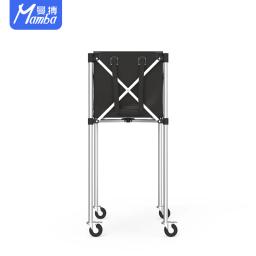 Bolas de tênis portáteis pegam o carrinho, Carrinho de carregamento de bola, Dobrável Tennis Car Ball Rack Collector, 4 rodas - Image 5