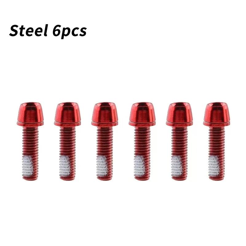 Muqzi 6 peças parafusos de haste m5x17mm parafuso de haste de guidão de bicicleta com arruela mtb parafuso riser de haste de bicicleta de estrada - Image 1