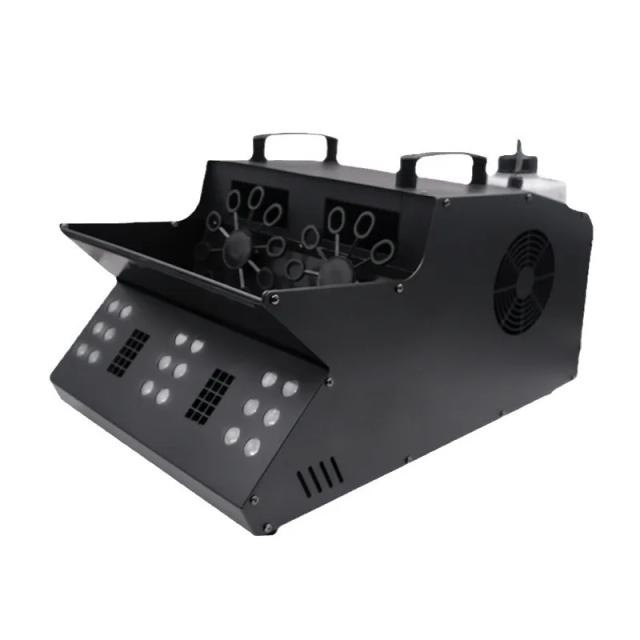 Máquina de Fumaça e Bolhas 2000W com Rodas Duplas para Eventos, Casamentos e Festas de Halloween