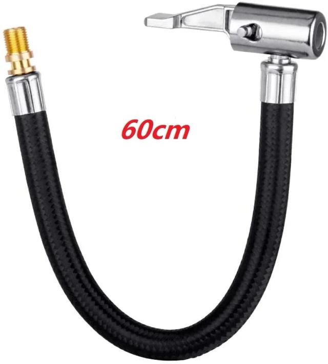 Inflador de Pneus com Mangueira e Adaptadores: Bomba de Ar Universal para Bicicletas e Motos