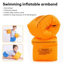Anéis infláveis do braço de natação, círculo flutuante portátil, manga, bóia de piscina, brinquedos infantis, adultos, crianças, 1 par - Image 3