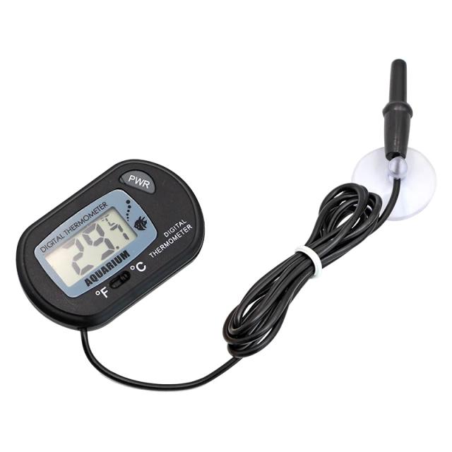 Termômetro Digital LCD à Prova d'Água para Aquários com Sonda - Sensor de Temperatura Eletrônico para Tanques de Peixes em Pet Shop