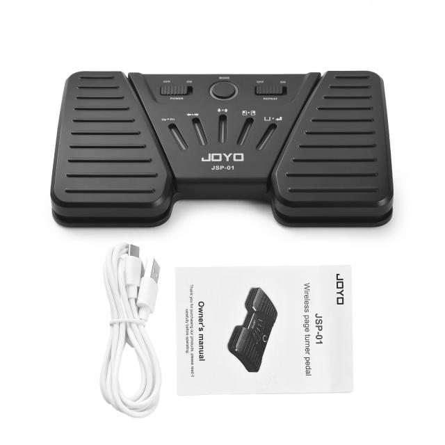 Pedal de Página Sem Fio JOYO: Controlador Bluetooth Recarregável para Música em Tablets e Smartphones