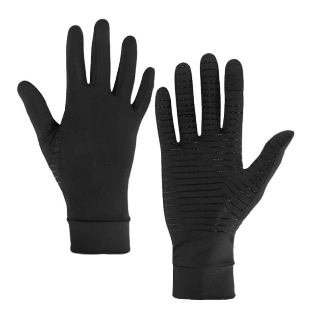 Luvas de Fibra de Cobre e Spandex Touch Screen para Mulheres e Homens - Ideais para Corrida, Esportes, Inverno, Futebol, Caminhadas e Condução
