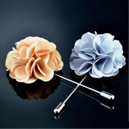 1 pc broches masculinos floral lapela pino para terno longo neddle tecido flor broche pinos para casamento moda padrinhos jóias - Image 5