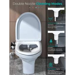 1 conjunto de bidê portátil para mulheres, acessório de vaso sanitário autolimpante com lavadora de spray não elétrica, acessórios higiênicos para banheiro - Image 2