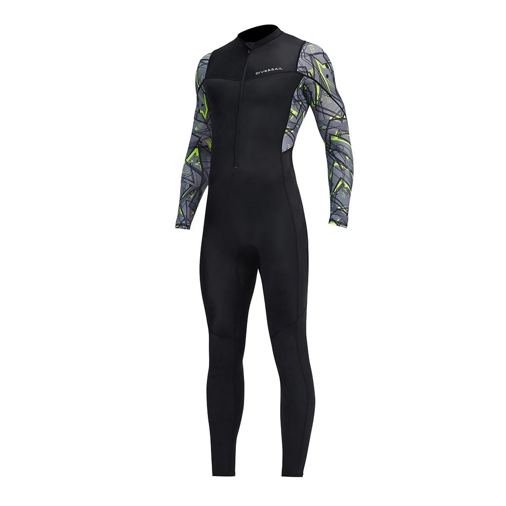 Roupas de mergulho à prova de frio com zíper para homens, manga comprida, protetor solar, equipamento elástico para esportes aquáticos - Image 1